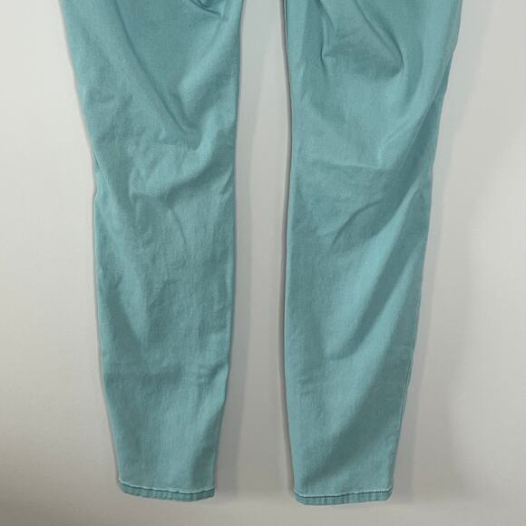 CAbi Skinny Leg Jeans Pants Solid Robins Egg Size 4 - Picture 12 of 14